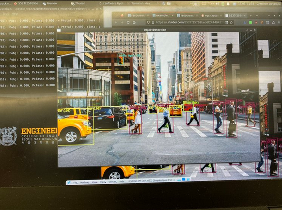 Detection output on test frames
